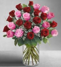 Ultimate Elegance 2 DZ Long Stem Pink & Red Roses