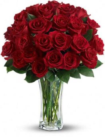 Love and Devotion - 2 Dozen Long Stemmed Red Roses