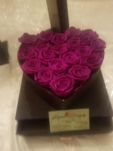 Forever Love Roses That Last A Year Heart Edition Deep Purple