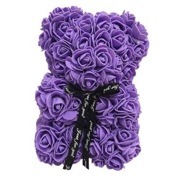 Forever Rose Bear Purple Collector\'s Size