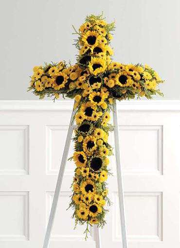 Sunflower Cross on Standing Easel