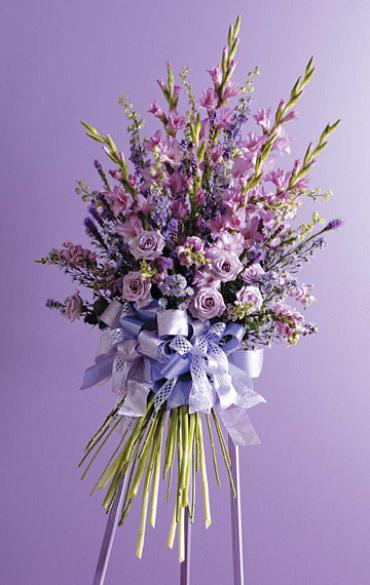 Hand Tied Pastel Funeral Spray