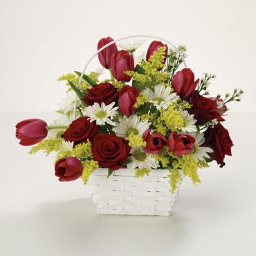 Rose and Tulip Basket