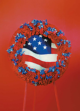 Patriotic Wreath With Flag