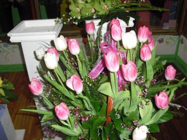 Tulips in a Basket