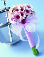 Hand Tied Modern Pink Mini Gerber Bridal Bouquet