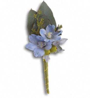 Hero\'s Blue Boutonniere