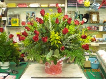 Two Dozen Long Stemmed Red Roses