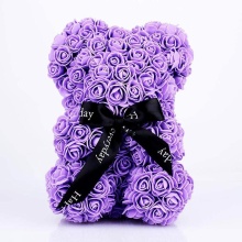 Forever Rose Bear Purple Collectors Size