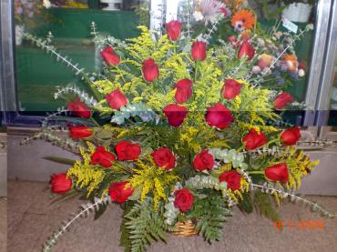 Classic Long Stemmed Roses Basket