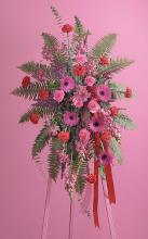 Tropical Pink Standing Funeral Spray