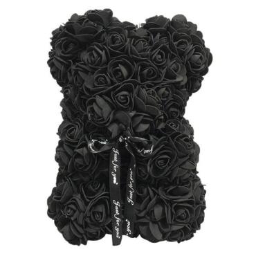 Forever Rose Bear-Black-Collector\'s Size