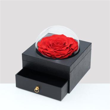 Forever Single Large Rose Luxury Keepsake Box