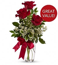 Thoughts of You Bouquet with Red Roses